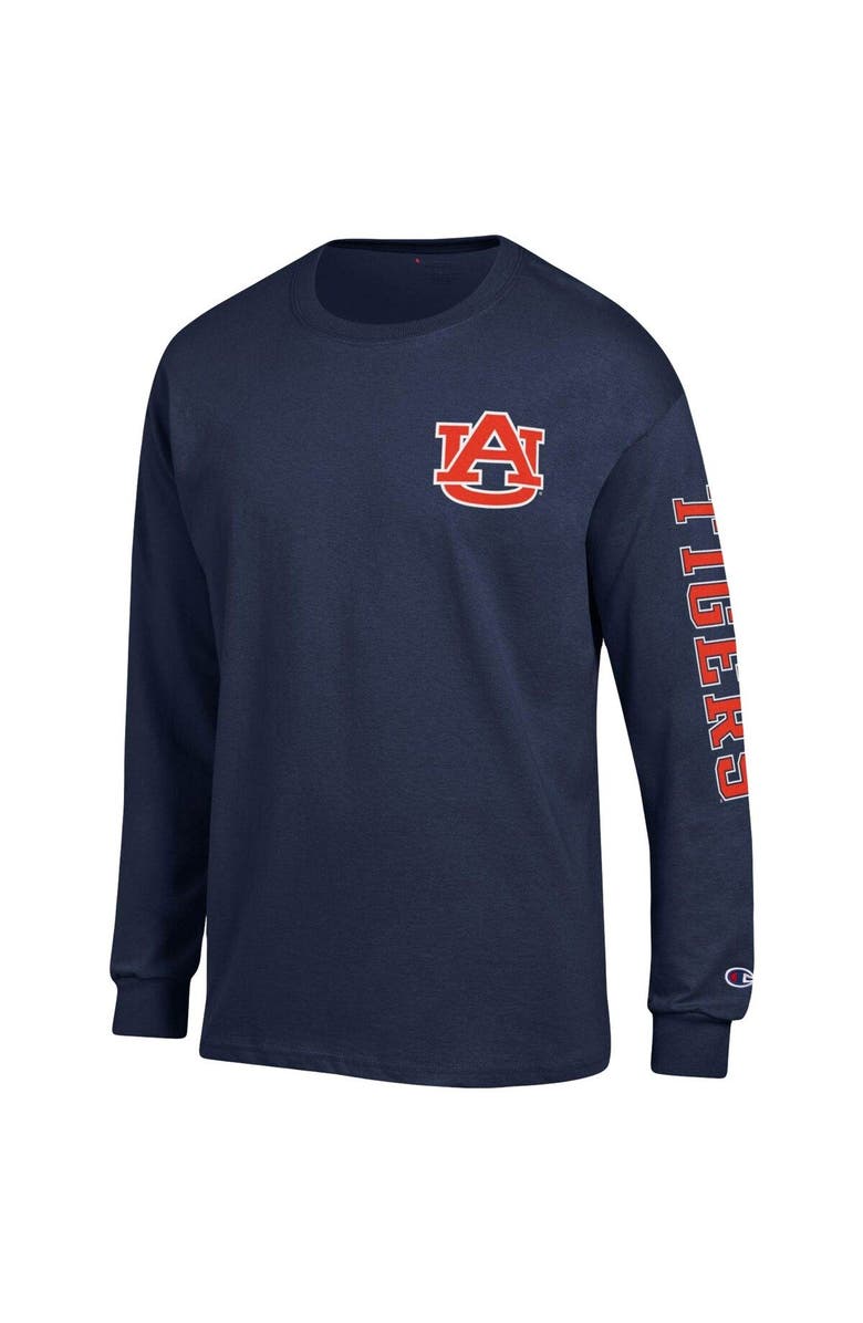 Champion Men's Champion Navy Auburn Tigers Team Stack Long Sleeve T-Shirt, Alternate, color, Navy
