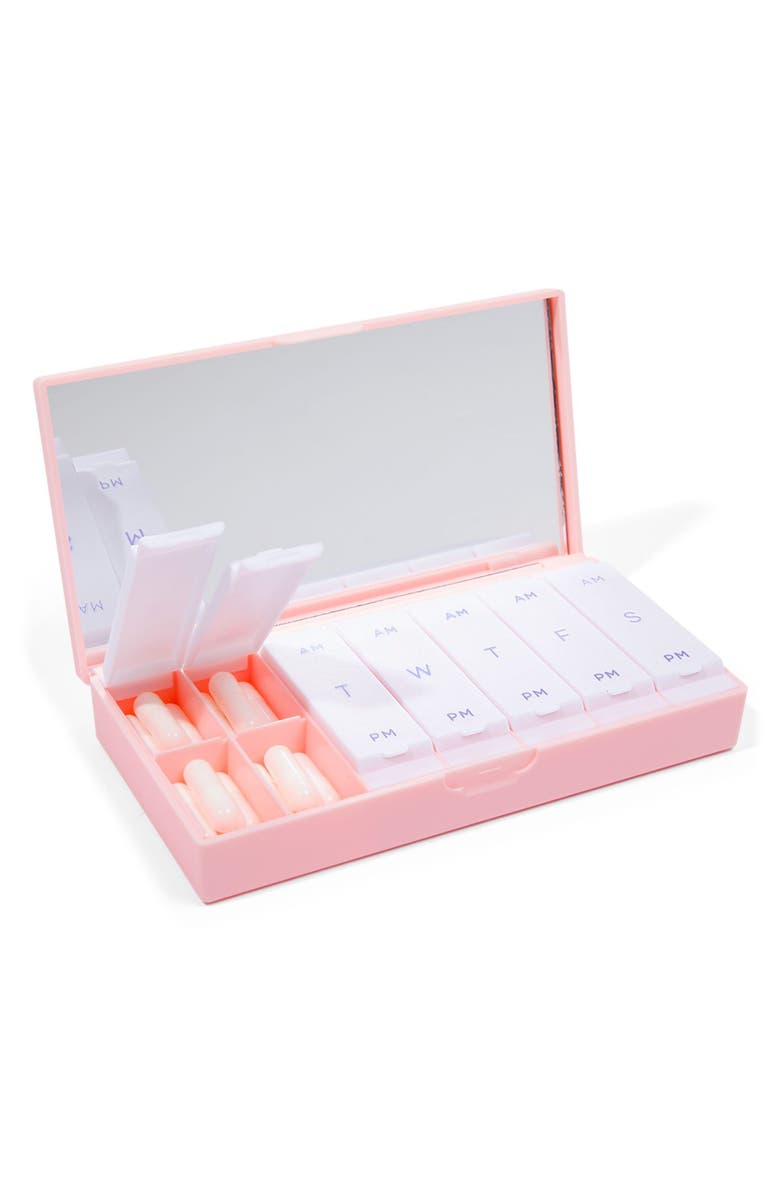 PORT AND POLISH AM & PM Pill Box, Alternate, color, Pink