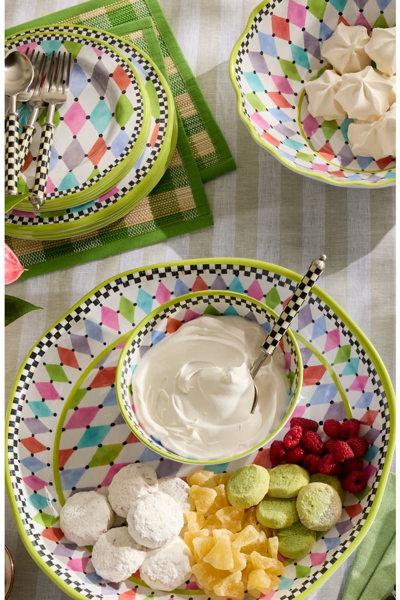 Palm Springs Set of 4 Melamine Bowls, Alternate, color, WHITE MULTI