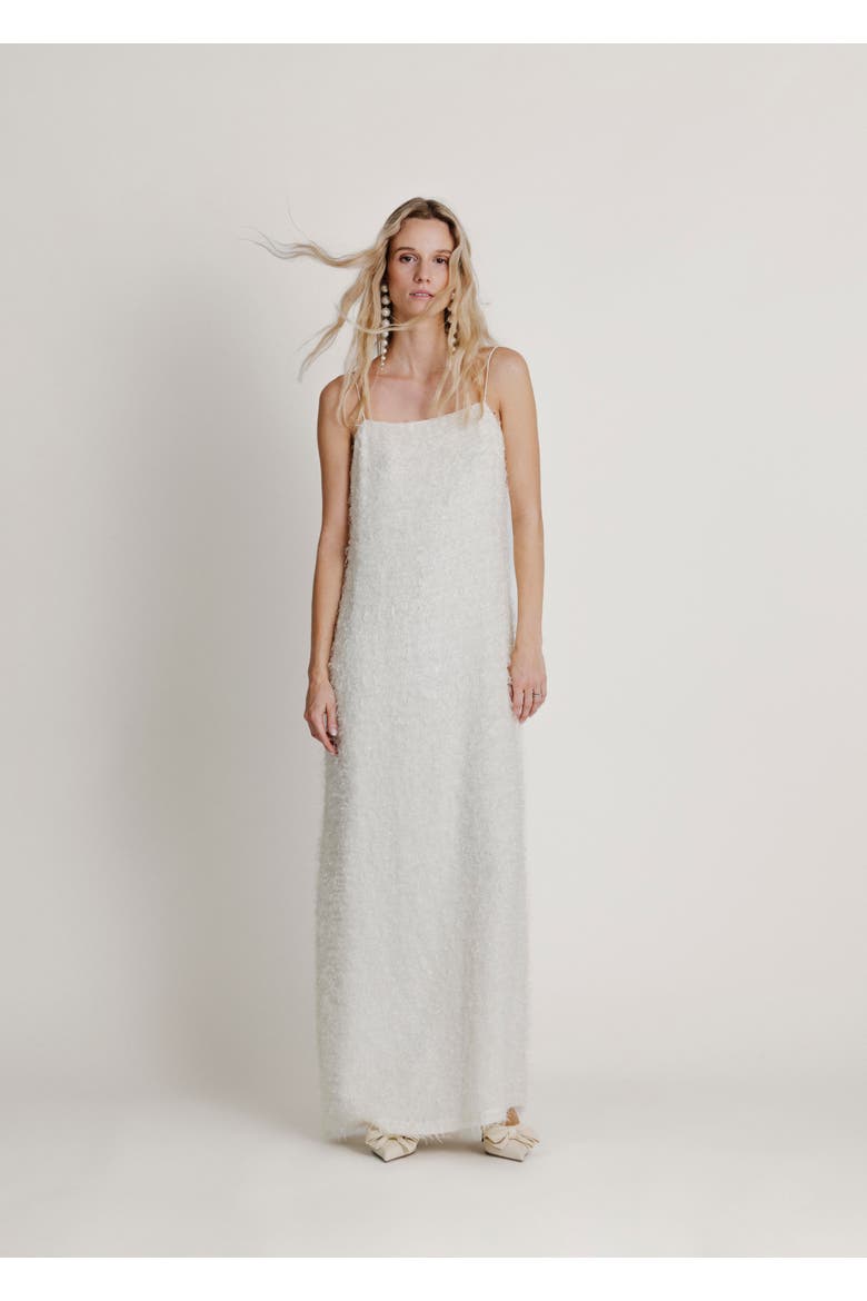 Spaghetti Strap Bridal Dress, Alternate, color, Off White