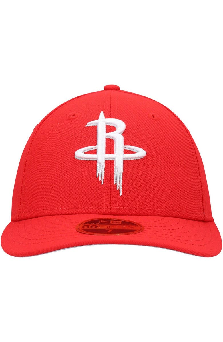 New Era Men's New Era Red Houston Rockets Team Low Profile 59FIFTY Fitted Hat, Alternate, color, 