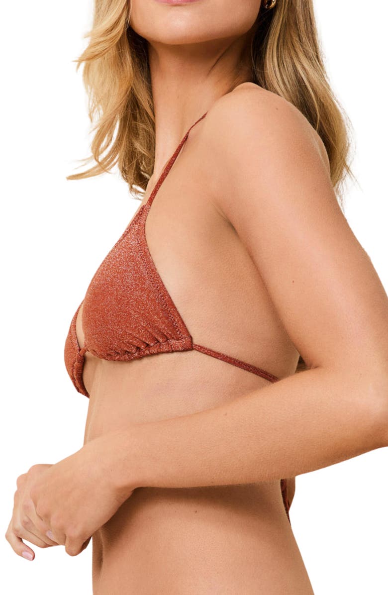 Solid & Striped The Iris Triangle Bikini Top, Alternate, color, Spice