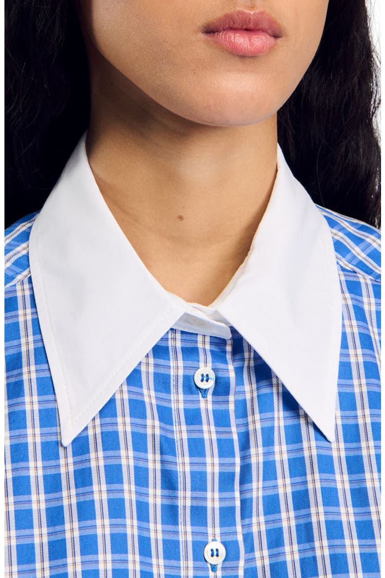 Short checked shirt, Alternate, color, Royal blue
