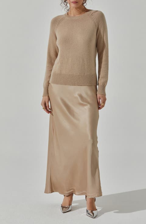 Helene Mixed Media Long Sleeve Dress