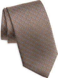 David Donahue Geometric Silk Tie