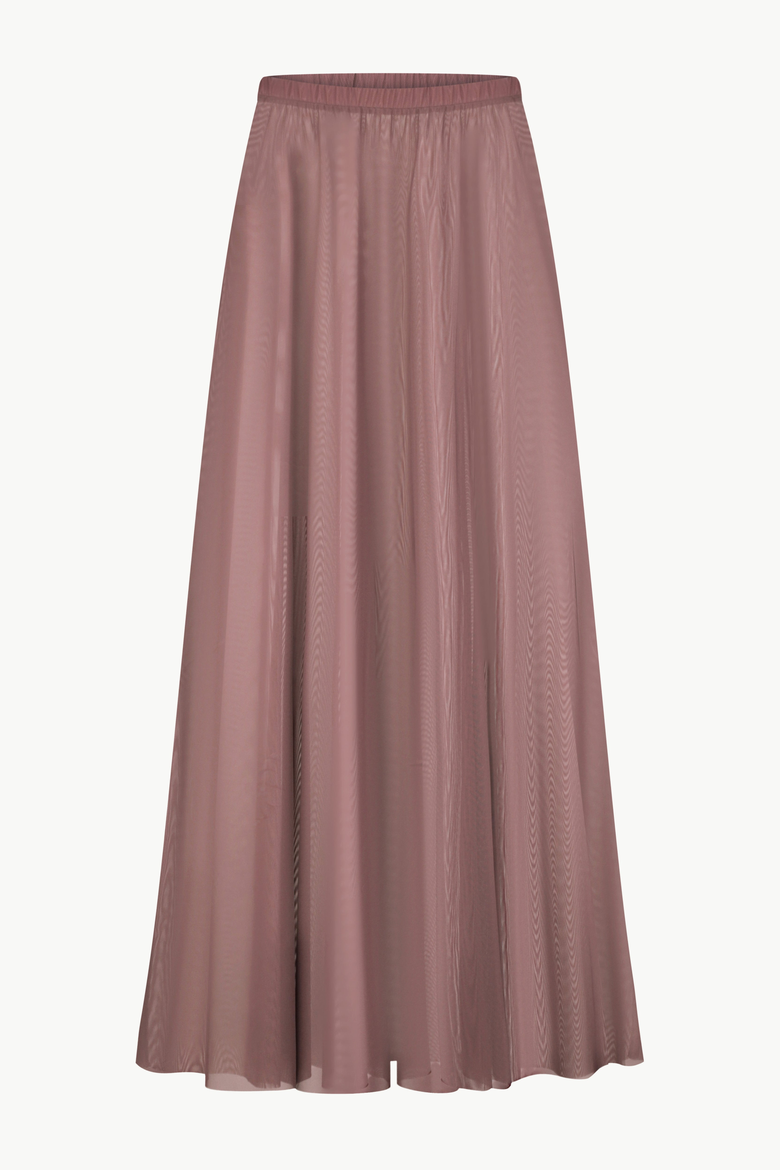 Flowy Mesh Maxi Skirt, Alternate, color, Dark Plum