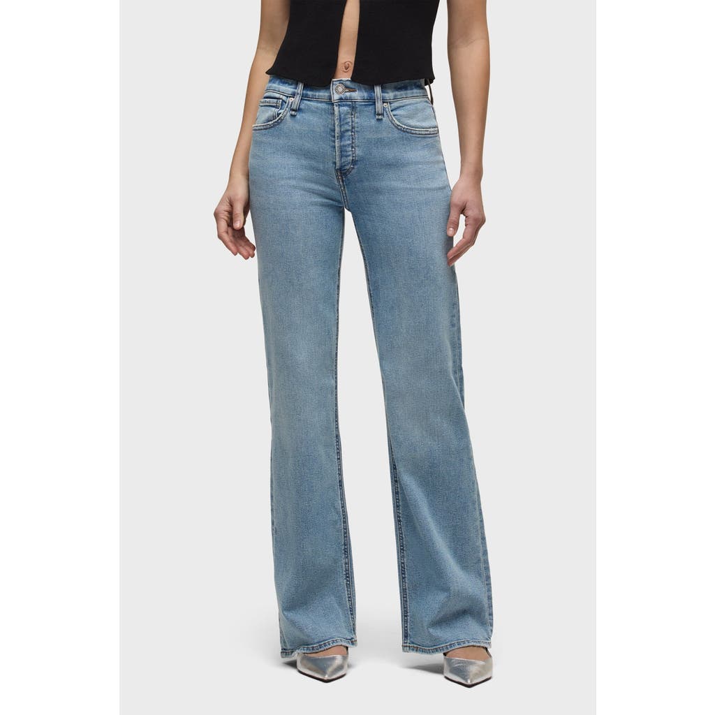Hudson Petites Rosie High Rise Wide Leg Jeans In Oak