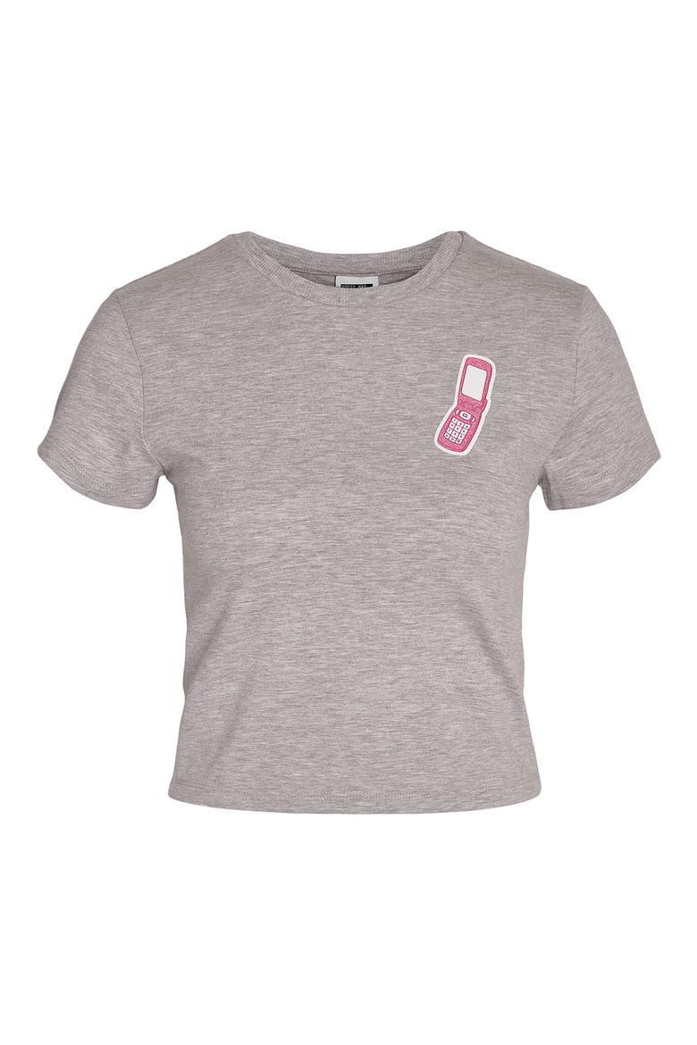 Kerry Molly Flip Phone Graphic Cotton Blend T-Shirt, Alternate, color, LIGHT GREY MELANGE P
