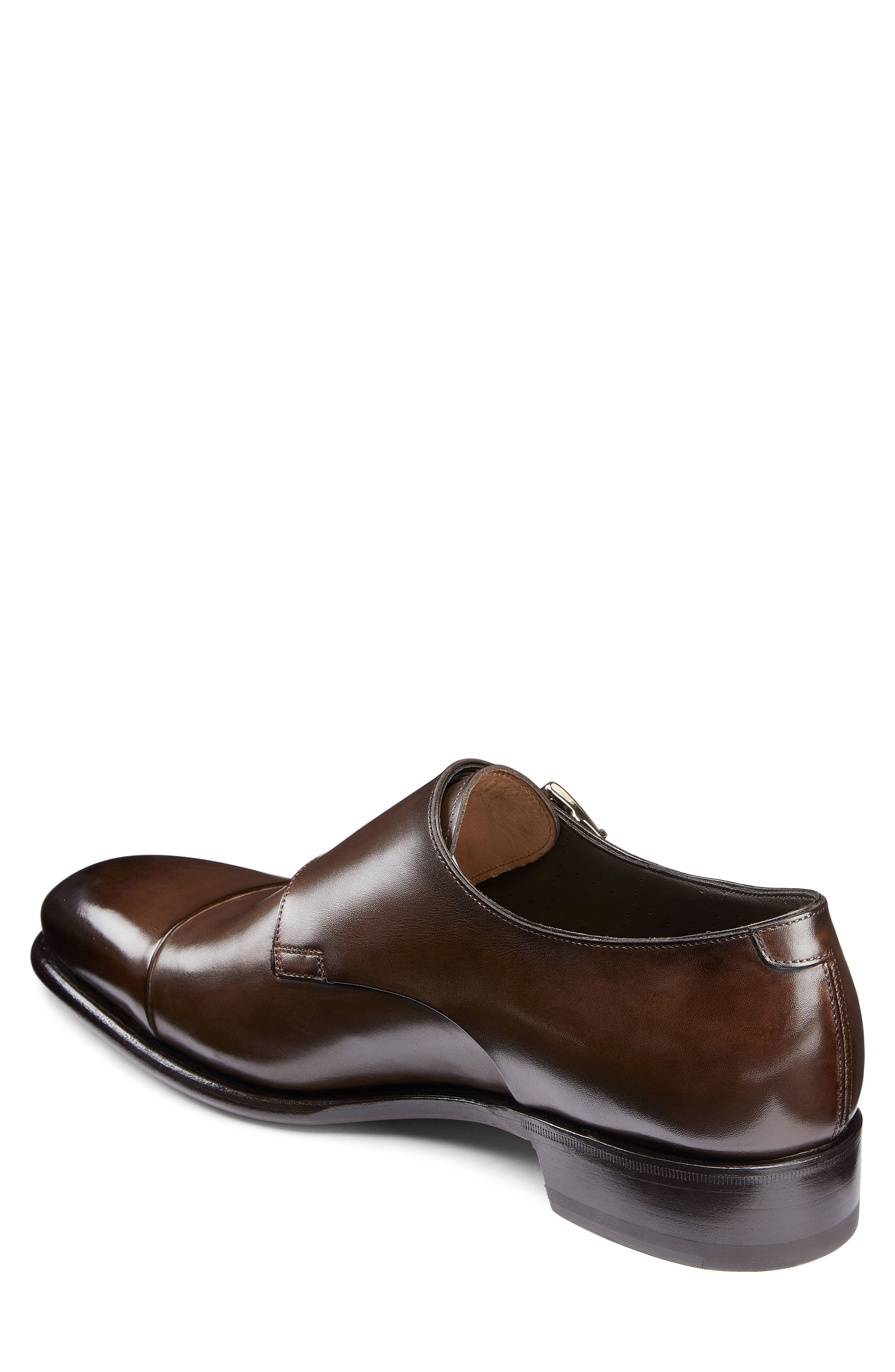 Santoni IRA Double Monk Strap Shoe, Alternate, color, Tan