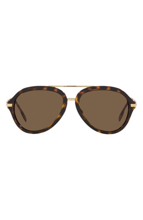 58mm Aviator Sunglasses