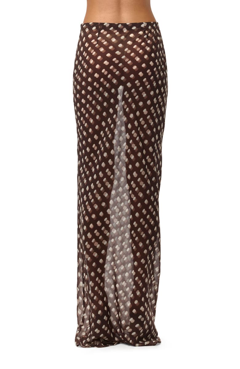 Naked Wardrobe Polka Dot Illusion Chiffon Maxi Skirt, Alternate, color, Polka Dot Illusion