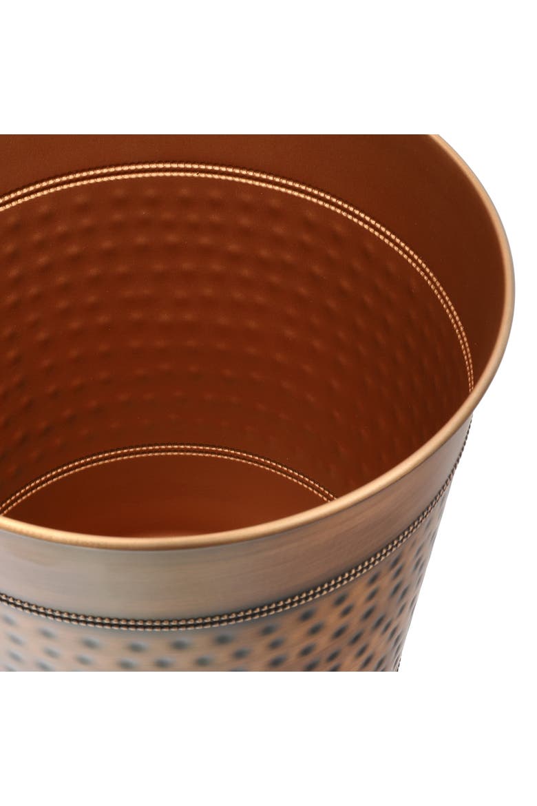 Riley Modern Classic Hammered Steel Accent 2 Gal Waste Bin, Alternate, color, Antique Copper