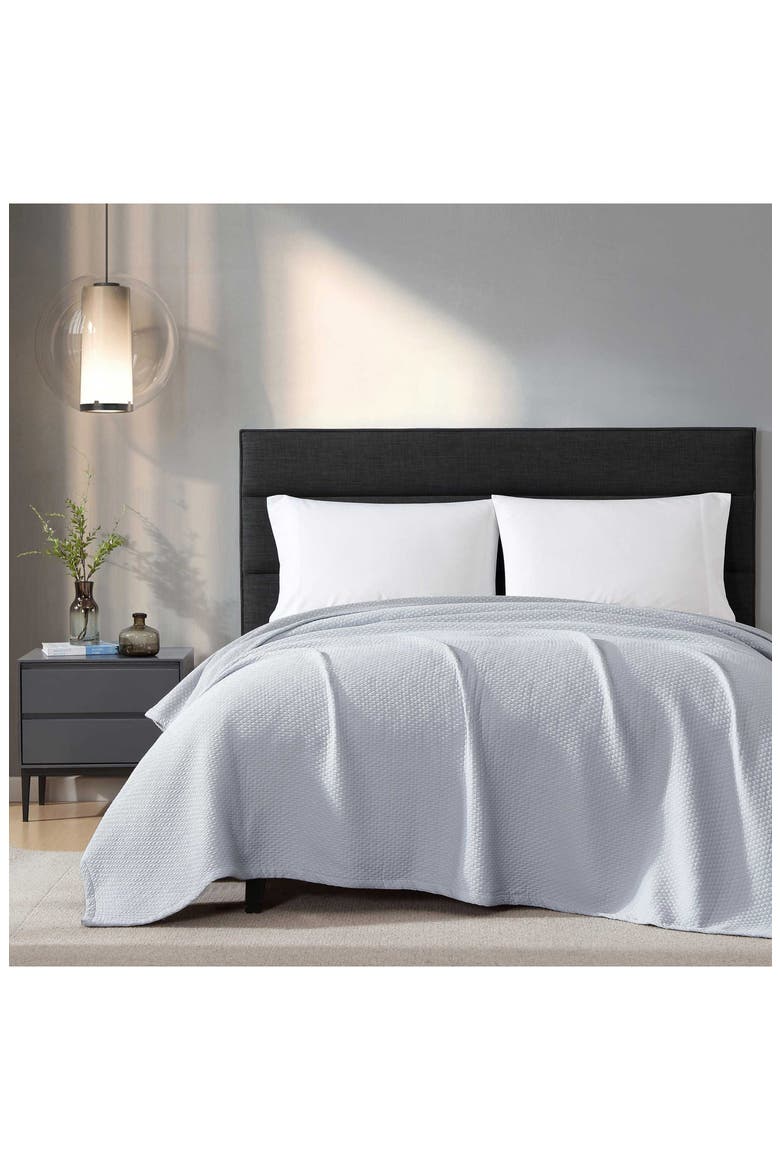 Matelassé Cotton Jacquard Blanket, Alternate, color, LIGHT GREY