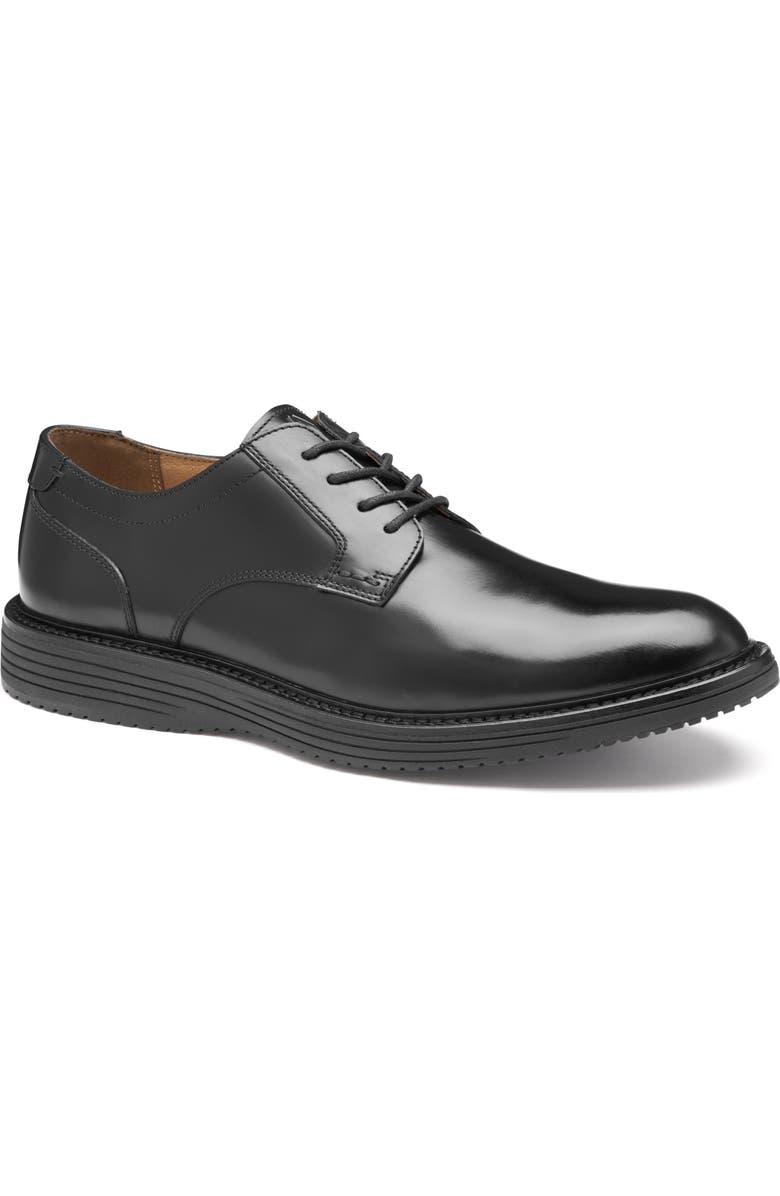 Johnston & Murphy Hodges Plain Toe Derby, Main, color, Black