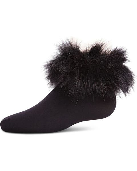 Microfiber Faux-Fur Anklet Socks (Little Kid & Big Kid)