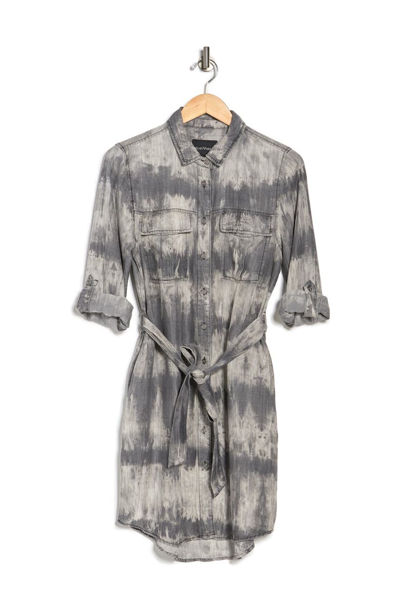 VELVET HEART Ada Chambray Waist Tie Utility Dress, Alternate, color, 