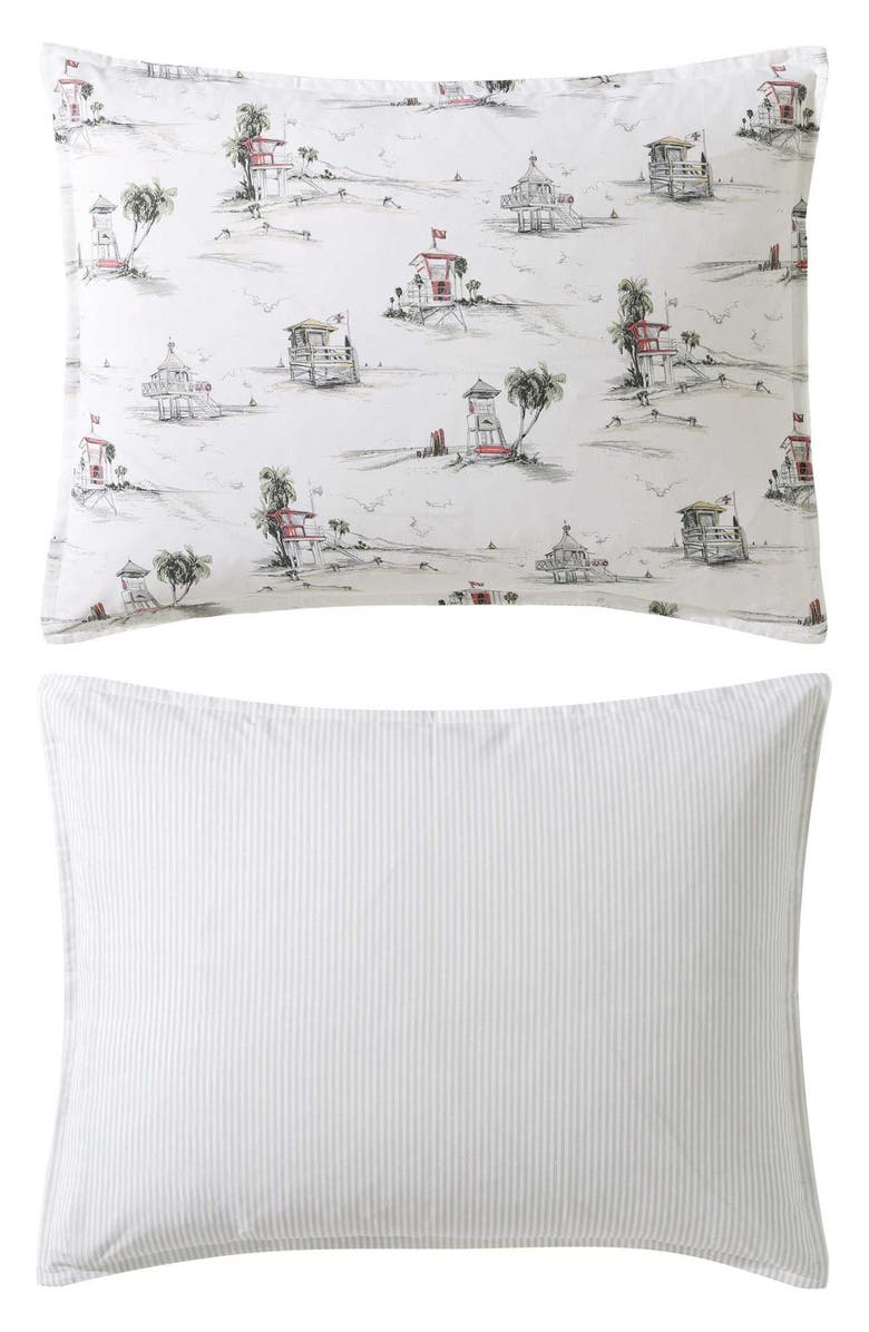 Tommy Bahama Beach Club Cotton Duvet Cover Set, Alternate, color, Grey