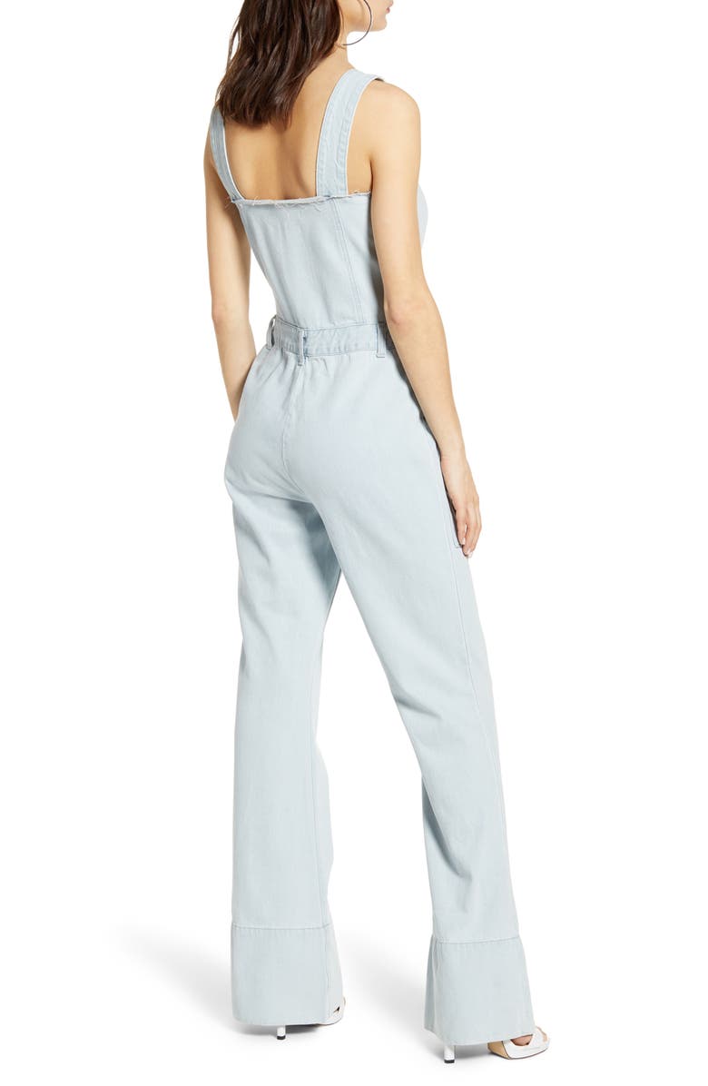 KENDALL + KYLIE Denim Jumpsuit, Alternate, color, 