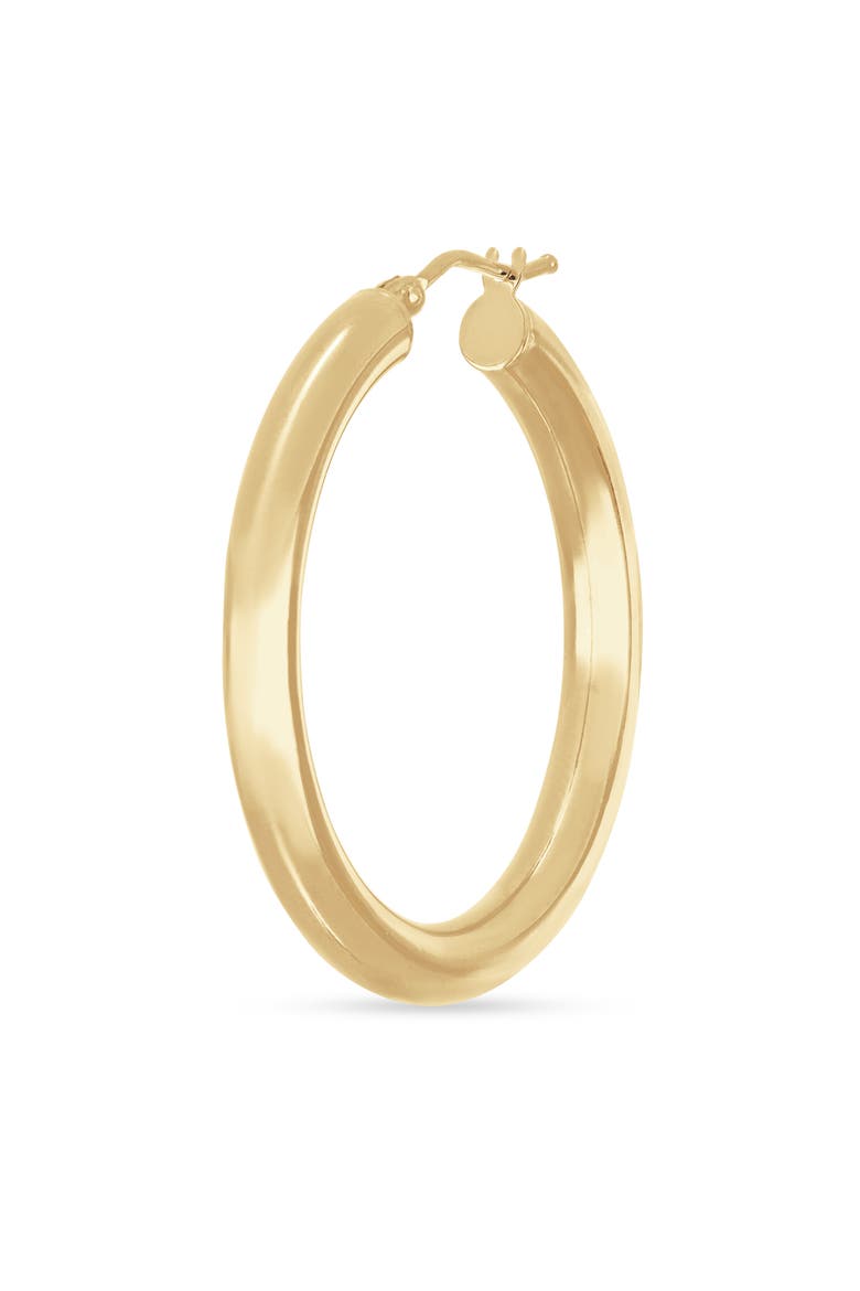14K Gold Smooth Hoop Earrings, 24mm, Alternate, color, 14K YELLOW GOLD