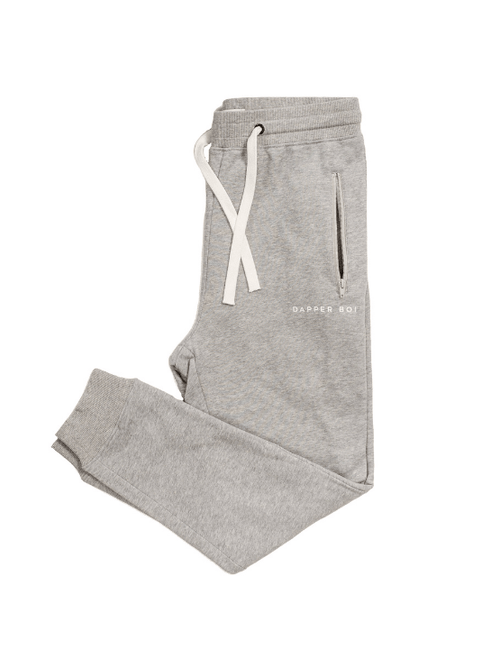 Dapper Boi Grey Melange Db Joggers In Grey Mélange