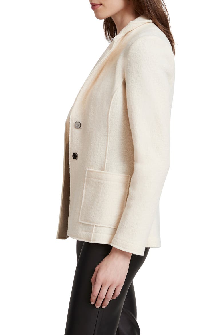 Cassia Fleece Wool Blazer, Alternate, color, OFF WHITE