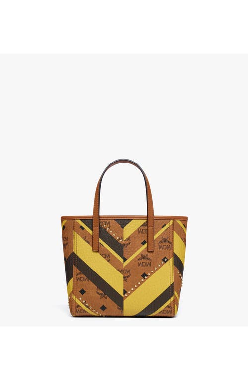 Mcm Studded Toni Top-zip Shopper In Brown