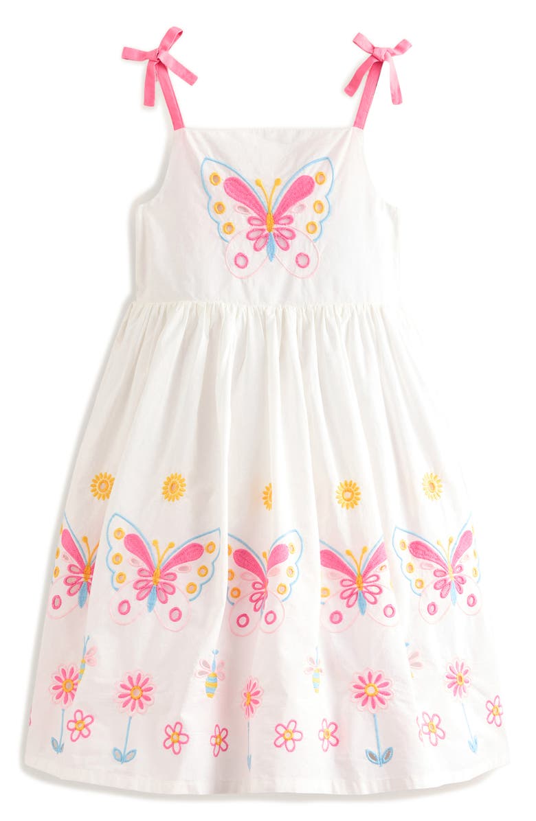 Mini Boden Kids' Broderie Butterflies Dress, Main, color,