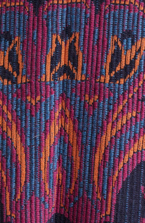 Etro Wool Blend Knit Cape In Multi