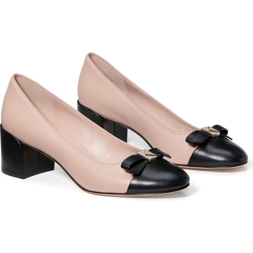 Kate Spade New York Deco Bow Ballet Cap Toe Pump In Neutral