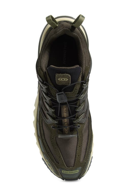 Salomon Unisex Acs Pro Lace Up Sneakers In Peat/deep Lichen Green