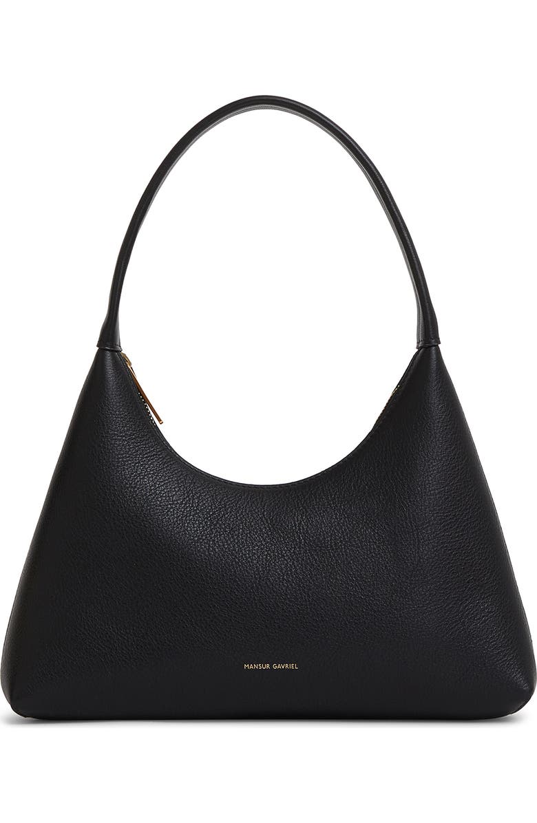 Mansur Gavriel Mini Candy Leather Hobo Bag, Main, color, Black