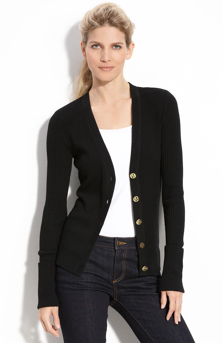 Tory Burch 'Shrunken Simone' Cardigan, Main, color,