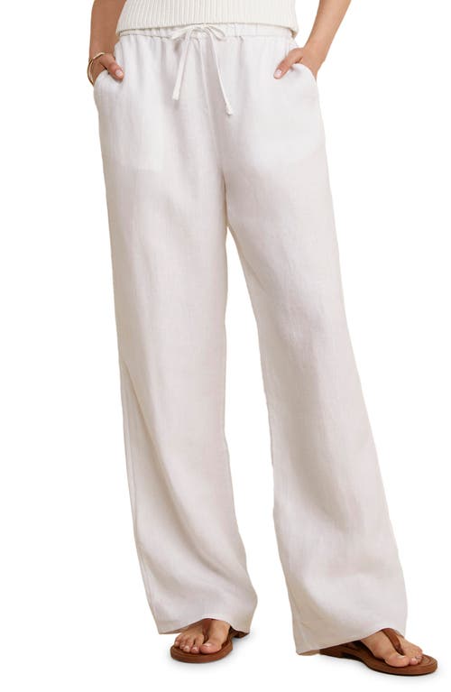 vineyard vines Wide Leg Linen Pants in White Cap 