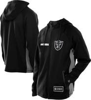 New Era Men's New Era  Black Las Vegas Raiders Combine Authentic Raglan Scuba Full-Zip Hoodie