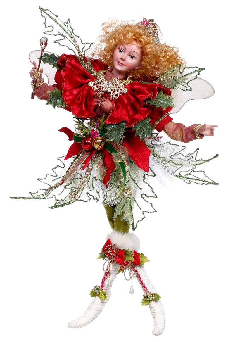 Holly Bells Fairy, Medium, Main, color, Red