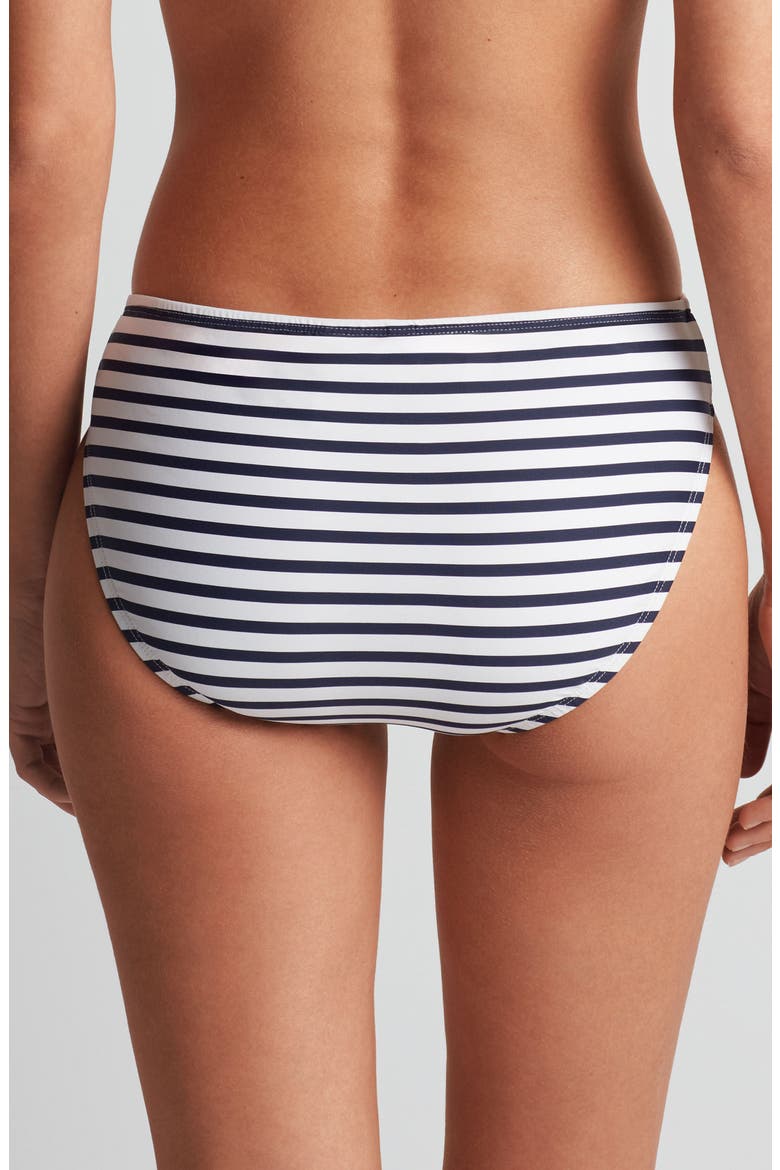 Stripe Ring Bikini Bottoms, Alternate, color, NAVY WHITE