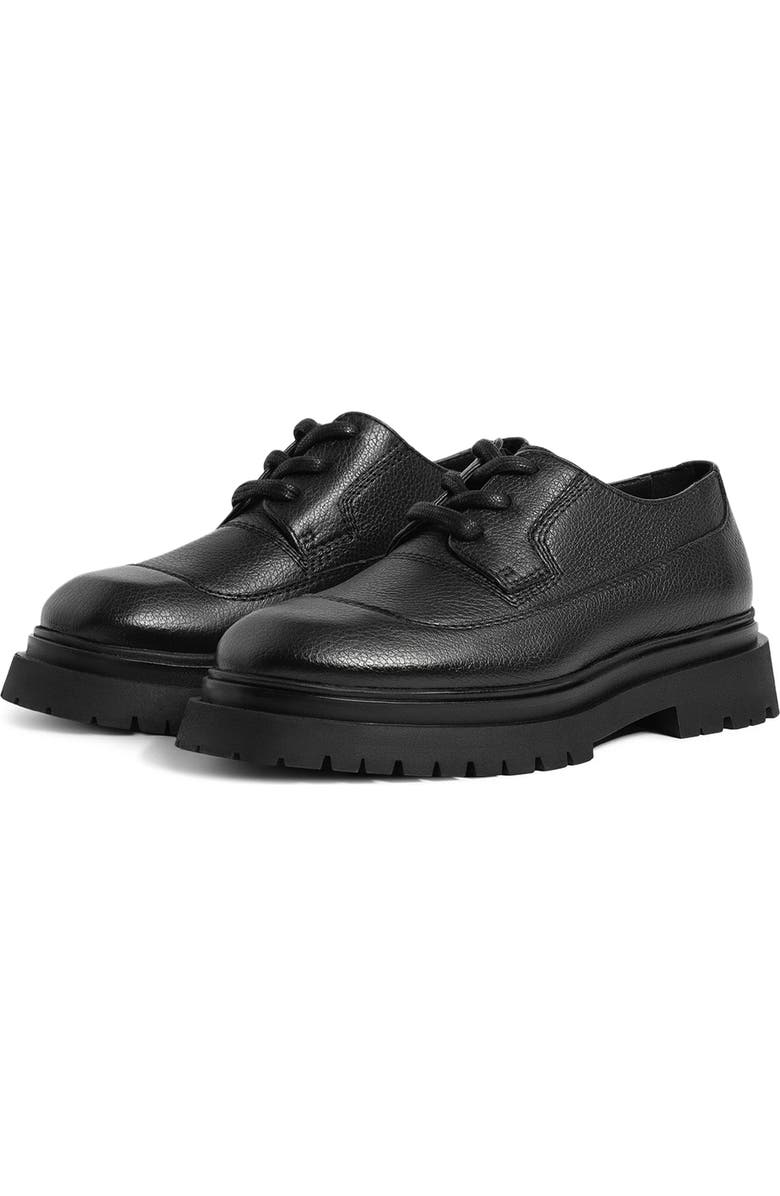 Manière De Voir Rennes Pebbled Leather Derby Shoe, Alternate, color,