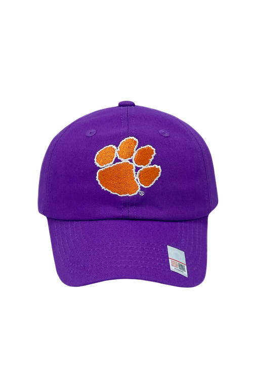 Bits & Bows Clemson Tigers Baseball Hat In Purple