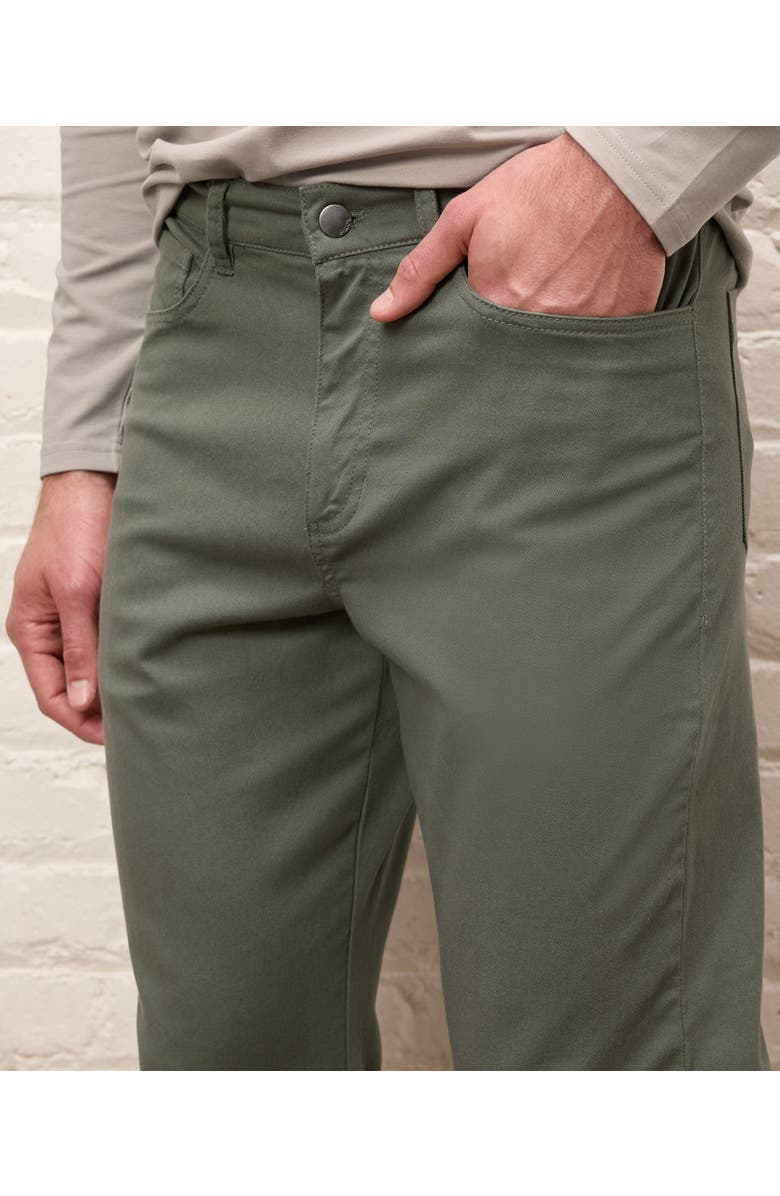 Pact Organic Cotton Stretch Twill 5-Pocket Pant, Alternate, color, Castor Green