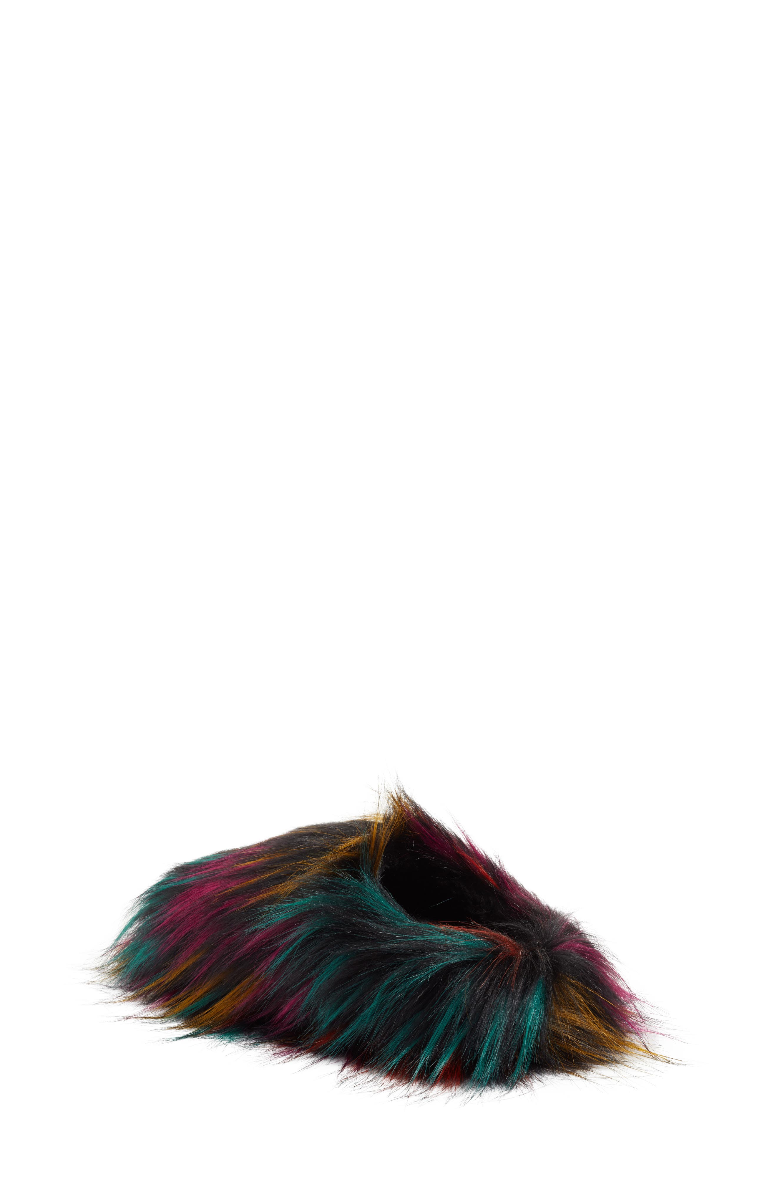 Steve Madden Fuzzy Faux Fur Slipper, Alternate, color, 