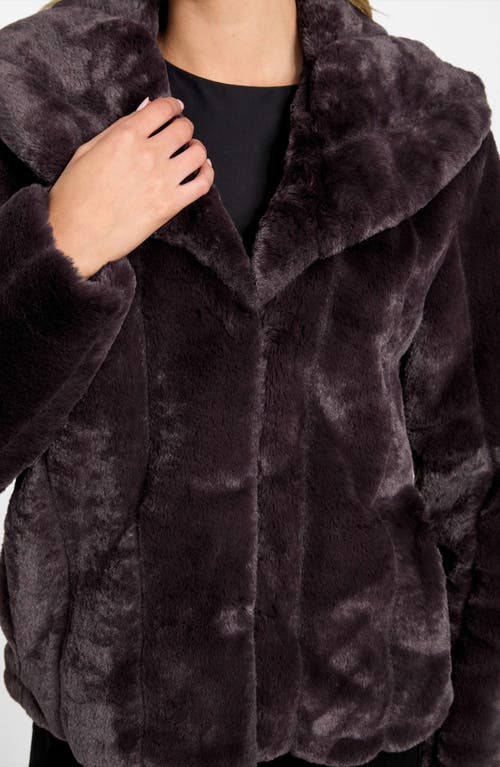 Guess New Sophy Faux Fur Jacket In Brown