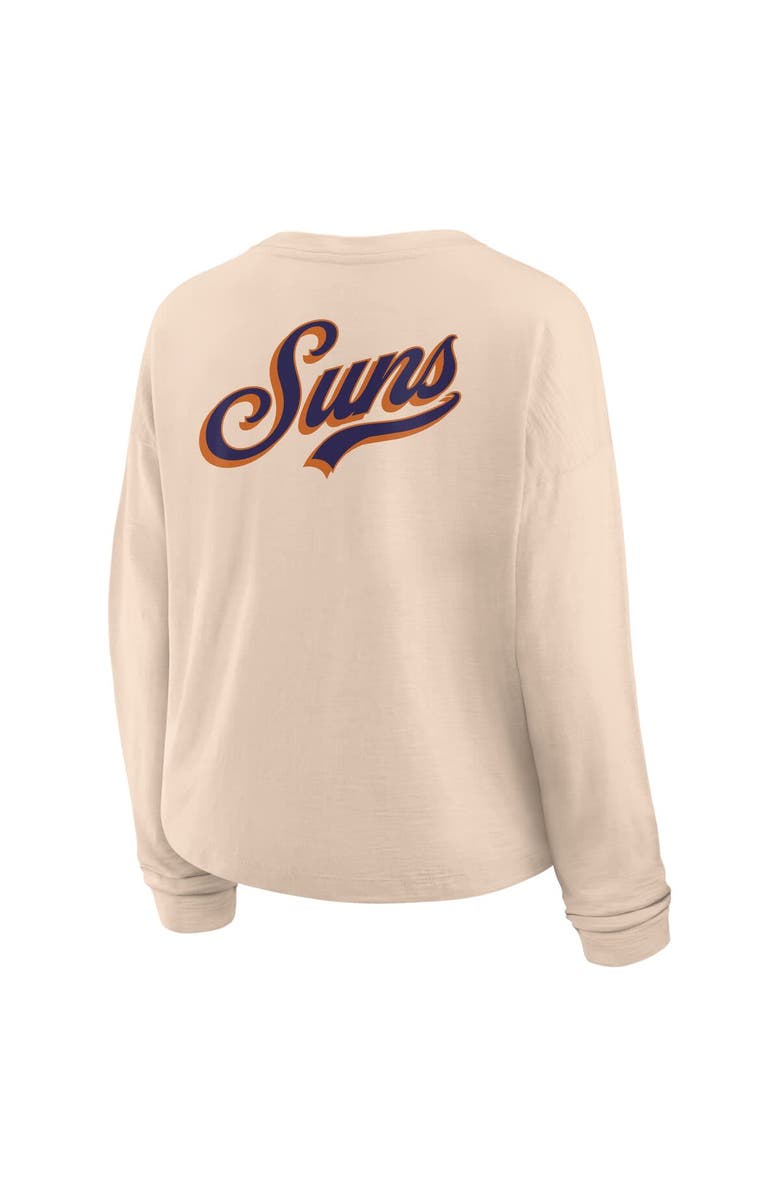 FANATICS Women's Fanatics Natural Phoenix Suns Boxed Out Drop Fashion Long Sleeve T-Shirt, Alternate, color, Natural