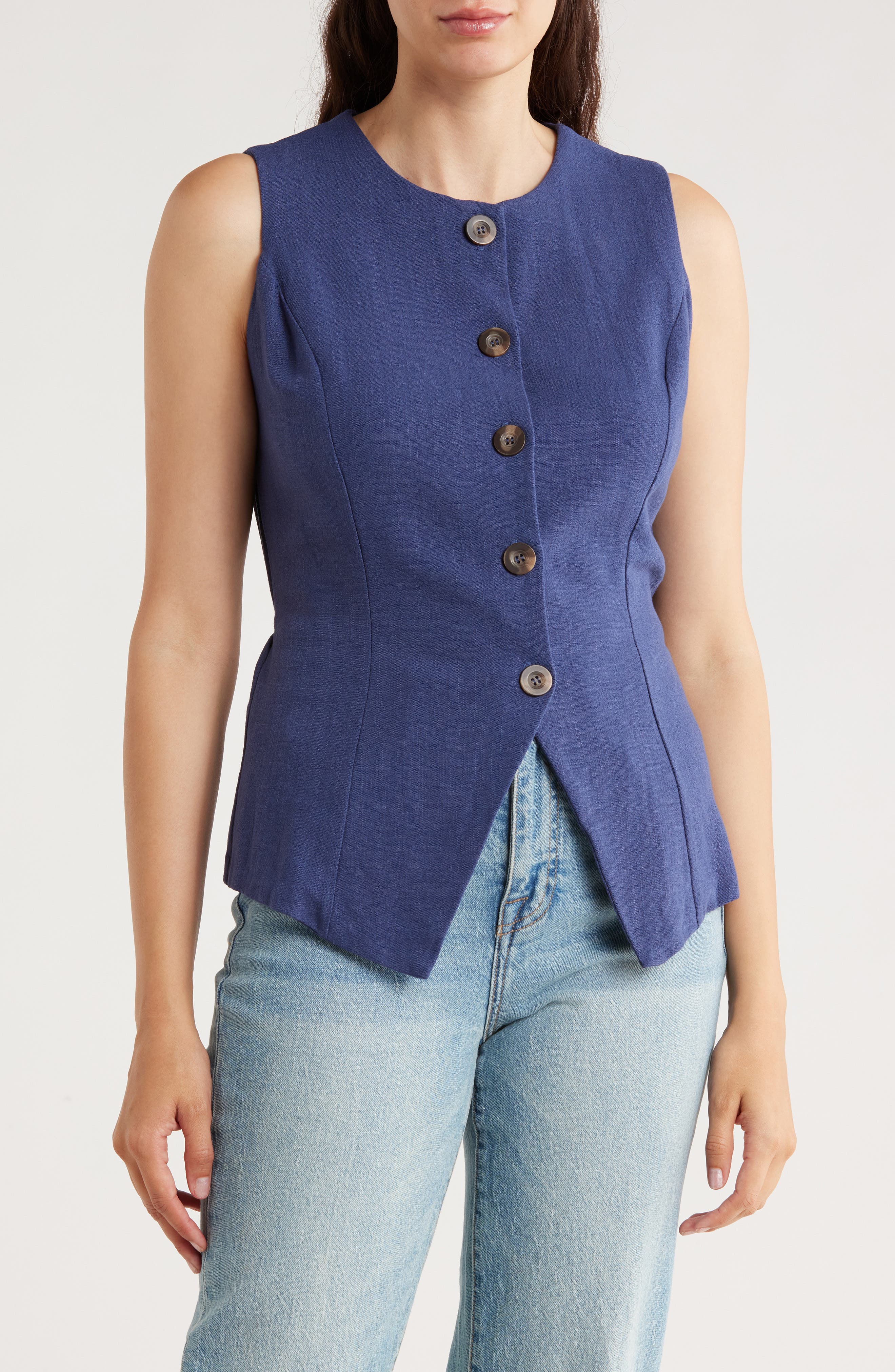 Renee C Button Front Vest