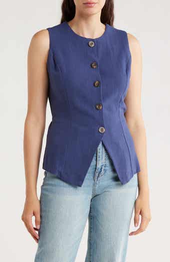 Renee C Button Front Vest