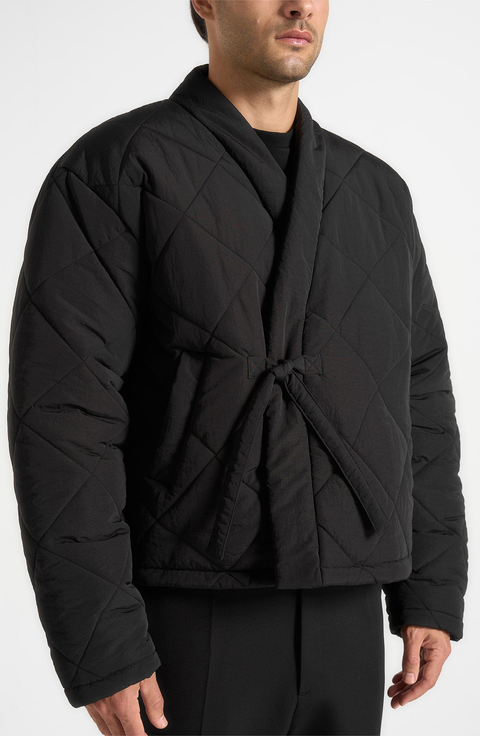 Emil Kimono Quilted Wrap Puffer Jacket