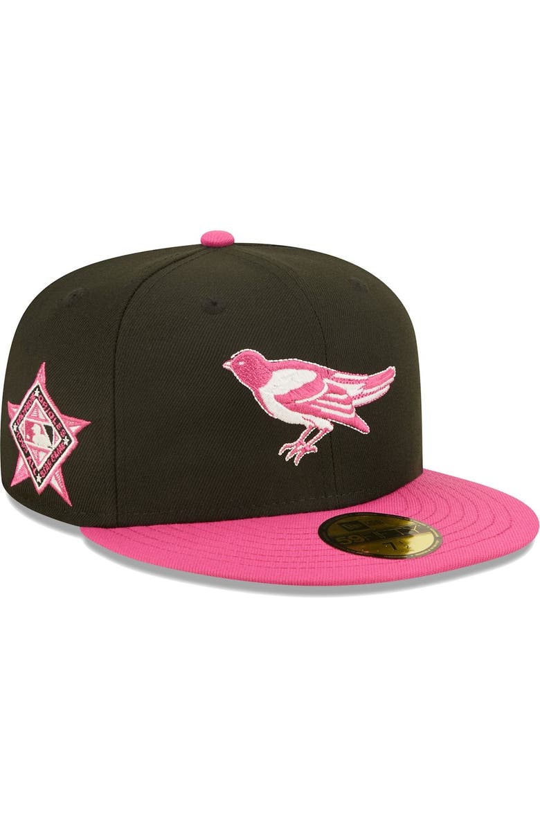 New Era Men's New Era Black/Pink Baltimore Orioles 1993 MLB All-Star Game  Passion 59FIFTY Fitted Hat, Alternate, color, 