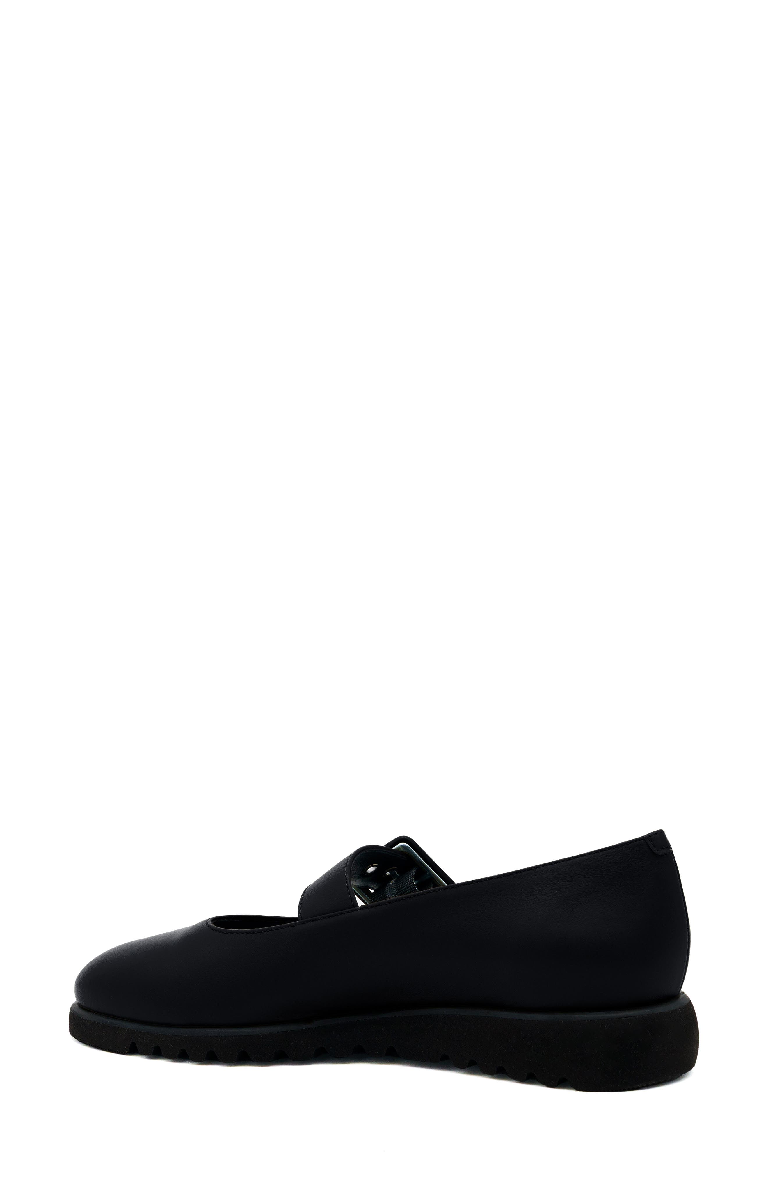 Energia Leather Mary Jane Flat, Alternate, color, BLACK