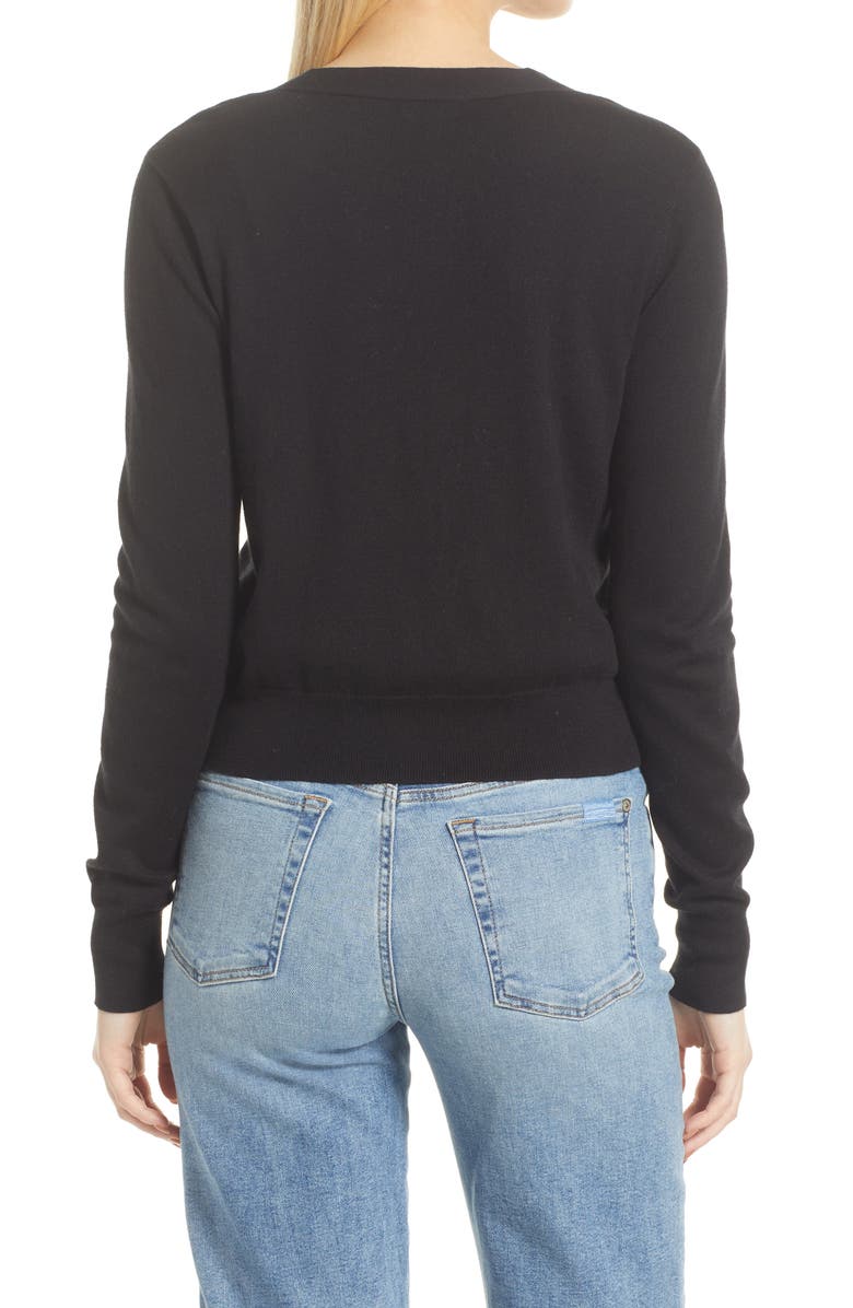 Halogen<sup>®</sup> Fitted V-Neck Cardigan, Alternate, color, 