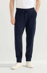 Brunello Cucinelli Cashmere English rib knit joggers