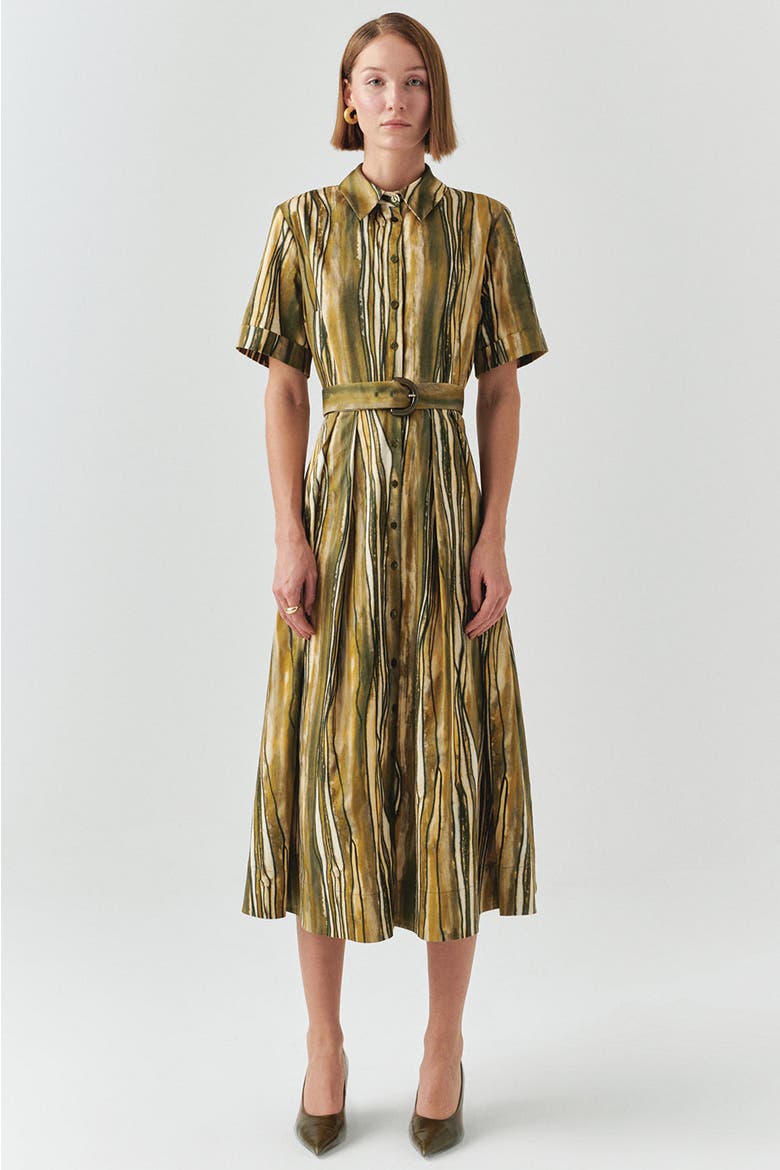 Anais Midi Dress, Main, color, Yellow Patterned